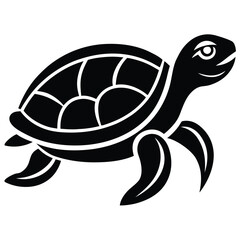 Sticker - Turtle Line Drawing Vector.