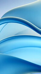 Aufkleber - Abstract blue wave design on gradient background