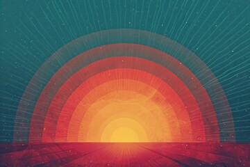 Canvas Print - sun retro texture backgrounds pattern nature.