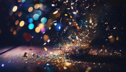 Wall Mural - new year's confetti