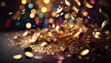 Wall Mural - new year's confetti