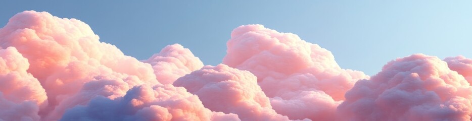 Poster - Soft, pastel-colored clouds against a serene sky, evoking tranquility and beauty.