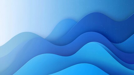 Poster - Calm Blue Waves Abstract Design Background