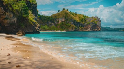 Sticker - Idyllic Tropical Beach Landscape