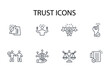 © zumrotul - Trust icon set.vector.Editable stroke.linear style sign for use web design,logo.Symbol illustration.