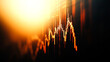 © Idea stock - Abstract financial graph with warm light effects.