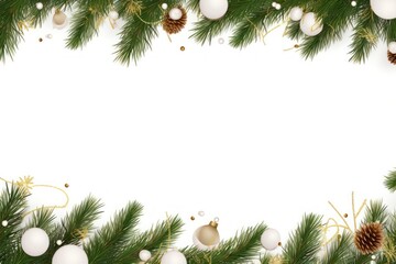 Canvas Print - Christmas tree branches christmas backgrounds holiday.