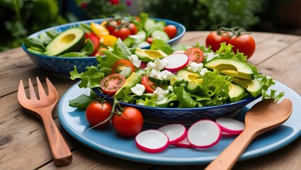 salad with vegetables and fruits