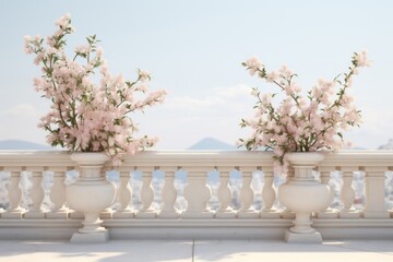 Wall Mural - Balcony flower architecture blossom.