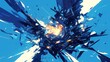 Abstract Digital Art with Sharp, Fractured Shapes