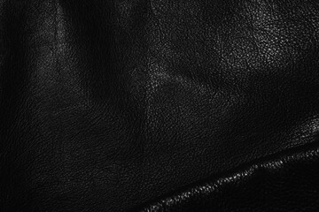 Black background from leather texture. Dark leather pattern