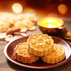 Canvas Print - Cake dessert plate food.