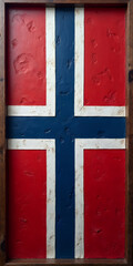 Canvas Print - Flag of Norway in a frame