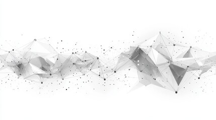 Wall Mural - digital white abstract background. science background. compounds complex with lines.