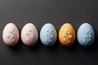 © Thanyarat - Pastel-colored egg shape with tiny floral accents
