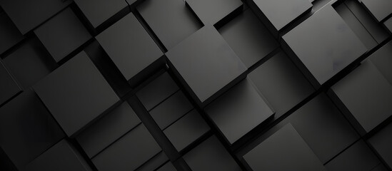 Abstract 3D cube monochrome wallpaper