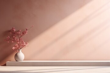 Poster - Modern minimalist backdrop architecture windowsill flower.