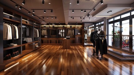 Poster - Modern Menswear Boutique Interior Design