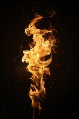 Poster - Fire flame background illustration.