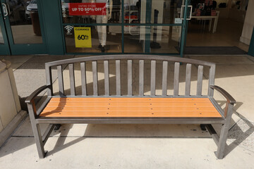 Modern Outdoor Bench at Urban Setting