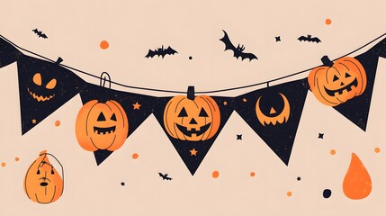 Wall Mural - Halloween Labels.