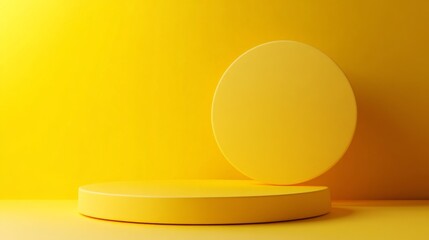 Sticker - Yellow Minimalist Abstract Composition