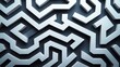 © JCreative - Symmetrical paper cut geometric maze pattern with repeating, mirrored paths for a modern and intricate design, paper cut maze, symmetrical geometric pattern