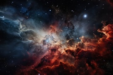 Vast starry cosmos nebula space astronomy.