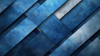 Poster - Abstract Blue Geometric Background