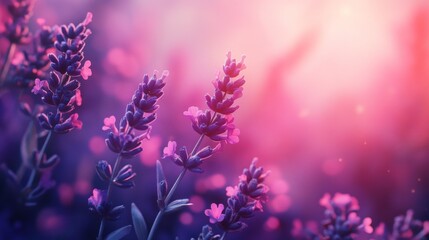 Sticker - Lavender Blooms in Sunset Glow