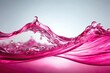 © yuwaree - Forced perspective pink liquid waves of pink paint on a light background