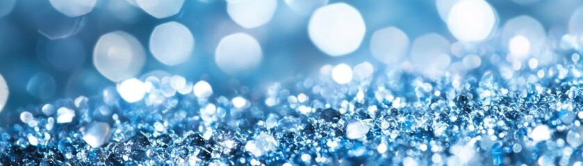 Wall Mural - sparkling blue glitter wallpaper, vibrant and glamorous background for digital design