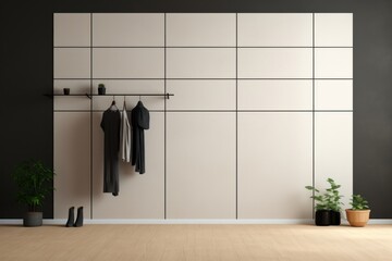 Canvas Print - Grids furniture wardrobe closet.