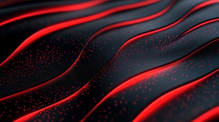 Poster - Abstract Red and Black Wave Pattern