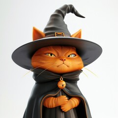 Canvas Print - Whimsical cat in witch costume