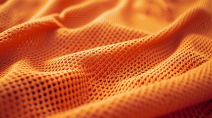 Orange Mesh Fabric Texture Background