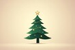 © Sukifli.D - Minimalist Christmas tree with star and ornaments
