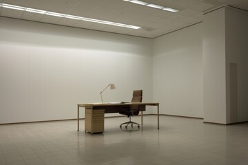 Canvas Print - Outside office empty furniture lighting table.