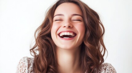 Smiling Woman Portrait: Joyful Expression and Authentic Happiness