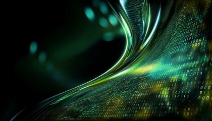 abstract background with binary waves