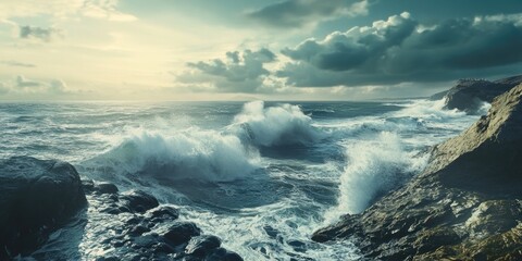 Canvas Print - Rocky Shore Water's Edge