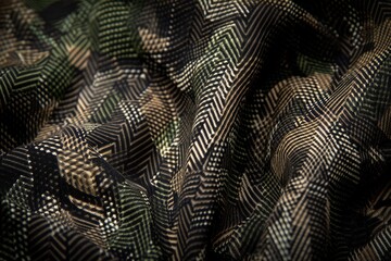 Black and green fabric texture