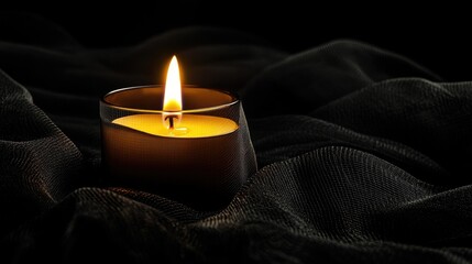 Poster - Candle on black cloth