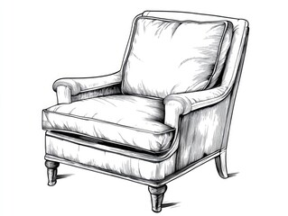 Poster - Chair on White Background