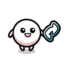 Cute meat bun hold social media share symbol , cute style design (8)