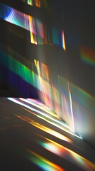 Colorful Prismatic Light Splitting into Spectrum with Fractal Effects for Abstract Visuals
