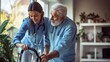 © Johannes - Nurse helping senior man with walking aid