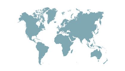  World map. Grey modern vector map. Silhouette map.