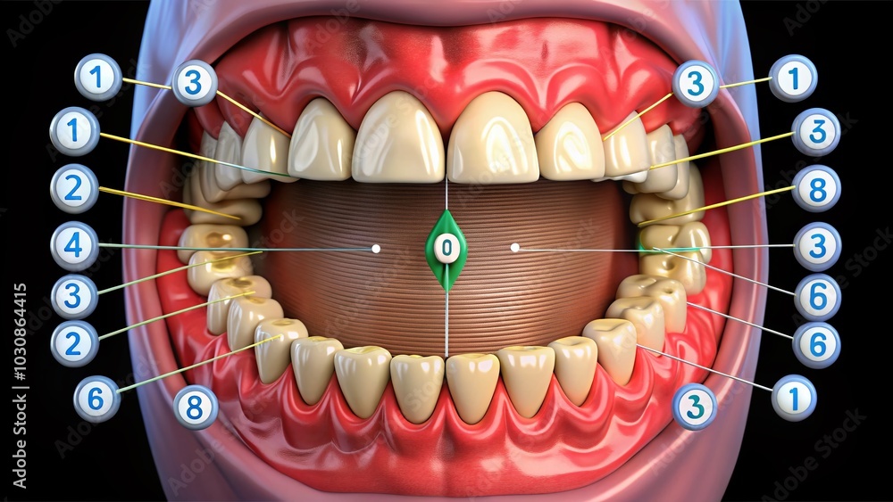 Comprehensive Diagram of Tooth Numbering System for Dental Education ...