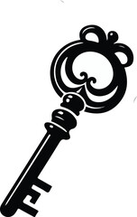 Wall Mural - key black vector